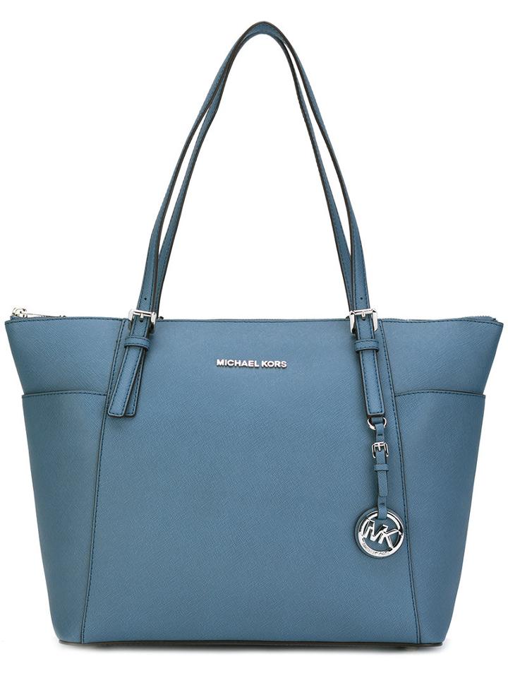 Michael Michael Kors - Jet Set Travel Tote - Women - Leather - One Size, Women's, Blue, Leather