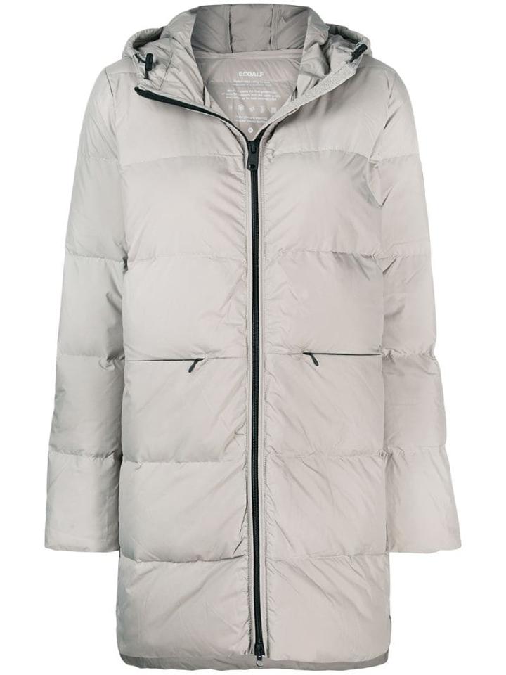 Ecoalf Padded Hooded Coat - Neutrals
