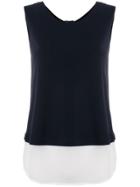 Emporio Armani Contrast-trim Layered Tank Top - Blue