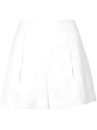 Alexis Pleated Short Shorts - White