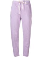 Semicouture Striped Crop Trousers - Purple