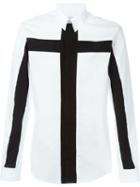 Givenchy Contrast Stripe Shirt, Men's, Size: 43, White, Cotton