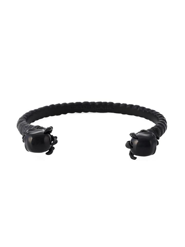 Alexander Mcqueen Twin Skull Talon Bracelet, Black