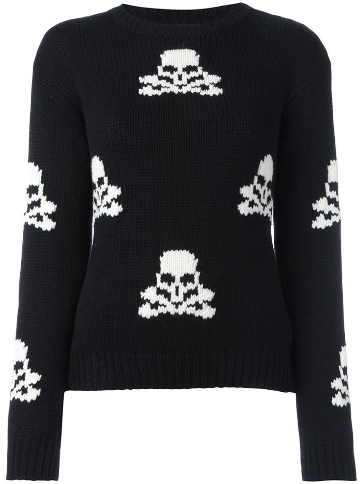 Ermanno Scervino Skull Pattern Jumper - Black