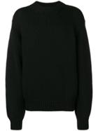 Zilver Crew Neck Knitted Sweater - Black
