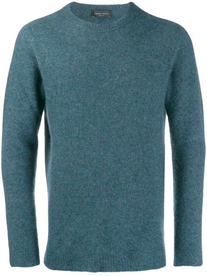 Roberto Collina Slim-fit Knit Sweater - Blue