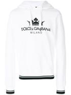 Dolce & Gabbana Logo Print Hoodie - White