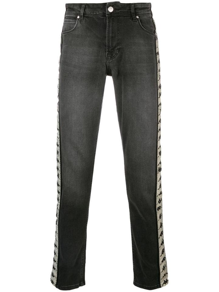 Kappa Branded Denim Trousers - Black