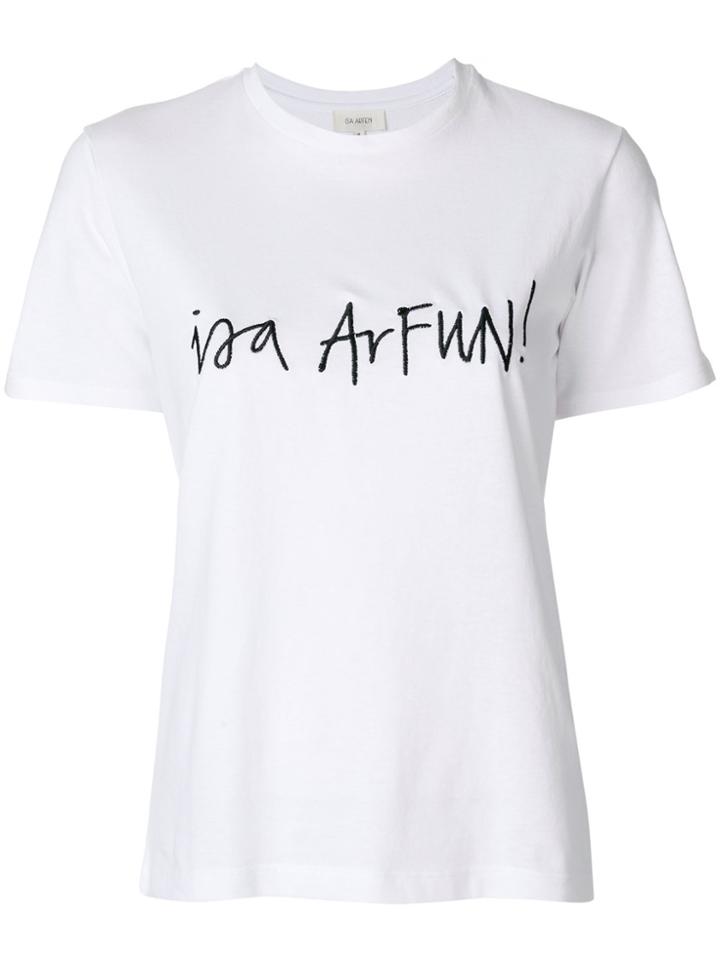 Isa Arfen Embroidered T-shirt - White