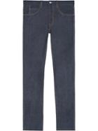 Gucci - Stretch Denim Slim Pant With Tiger - Men - Cotton/spandex/elastane - 35, Blue, Cotton/spandex/elastane