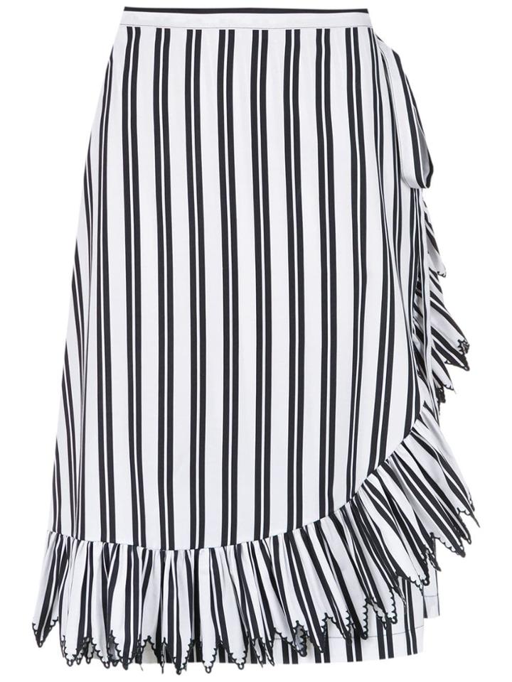 Reinaldo Lourenço Striped Skirt - Black