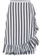 Reinaldo Lourenço Striped Skirt - Black
