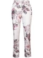 Brock Collection Floral Print Cigarette Trousers - White