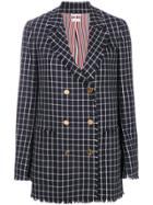 Thom Browne Double Breasted Jacket - Blue