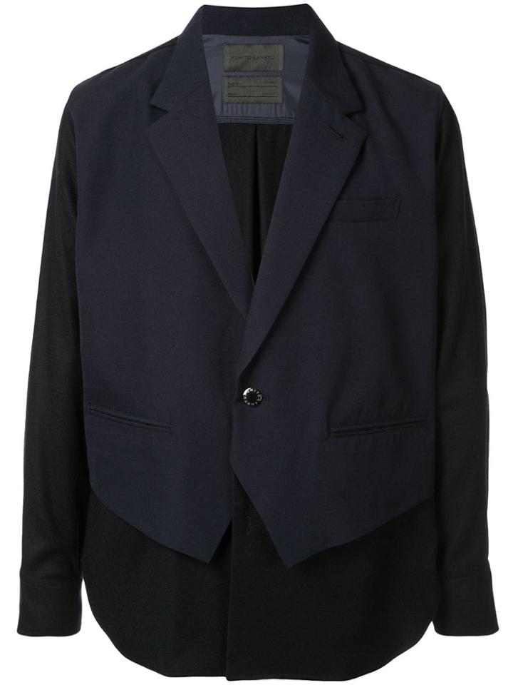 Fumito Ganryu Layered Short Jacket - Blue
