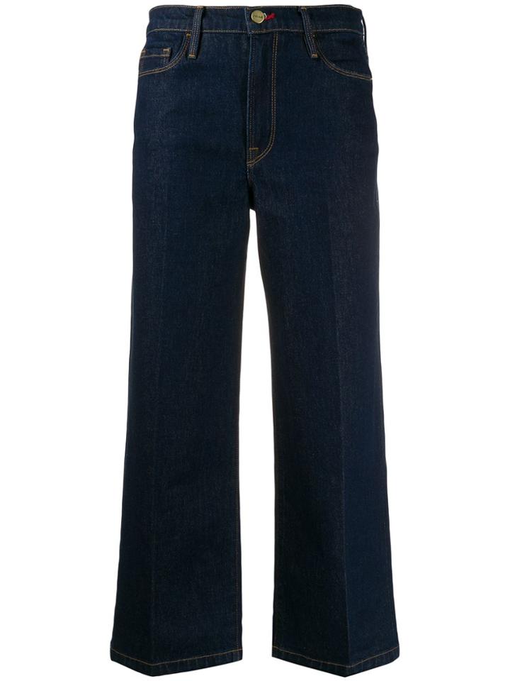 Frame Ali Wide-leg Cropped Jeans - Blue