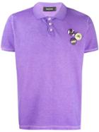 Dsquared2 Short Sleeve Polo Top - Purple