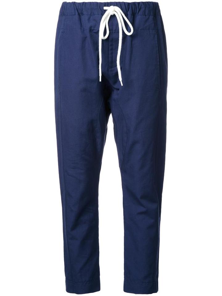Bassike Relaxed Pants, Women's, Size: 8, Blue, Cotton/linen/flax