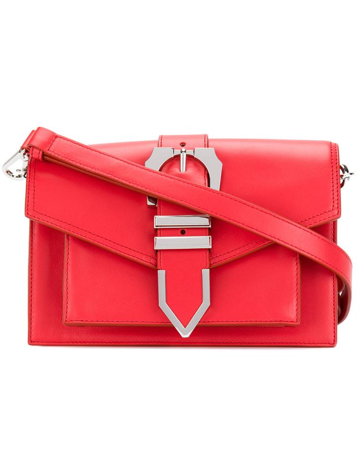 Versus Buckled Strap Shoulder Bag - Red