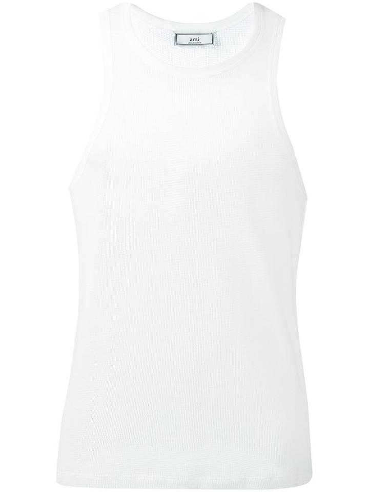 Ami Alexandre Mattiussi Classic Tank, Men's, Size: Large, White, Cotton