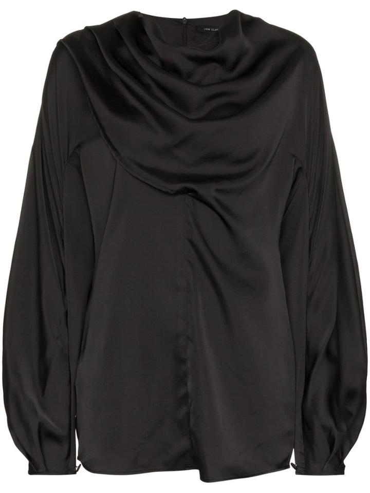 Low Classic Tuck Wrap High Neck Blouse - Unavailable