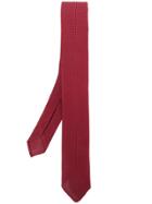 Salvatore Ferragamo Woven Tie - Red