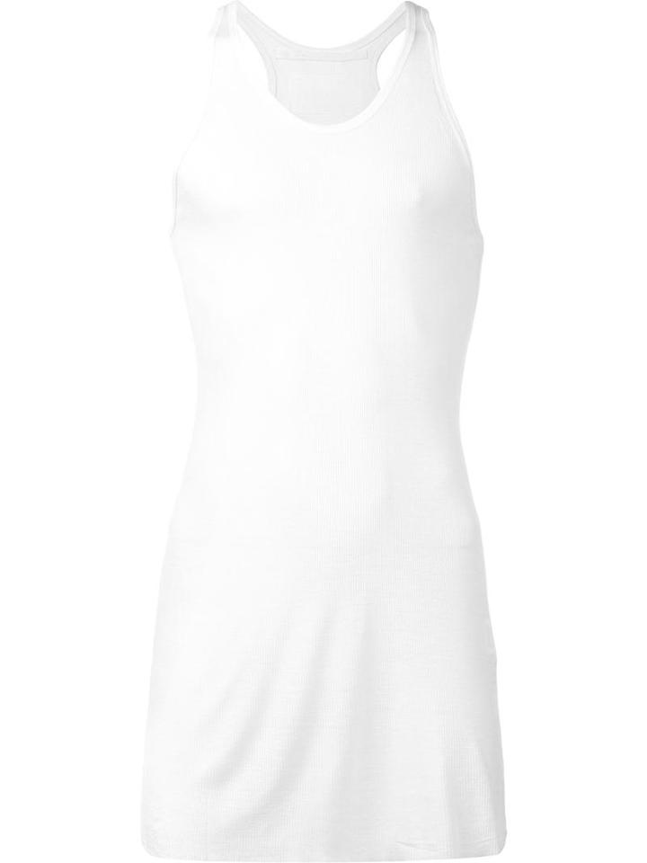Julius - Long Ribbed Tank Top - Men - Silk/rayon - 4, White, Silk/rayon