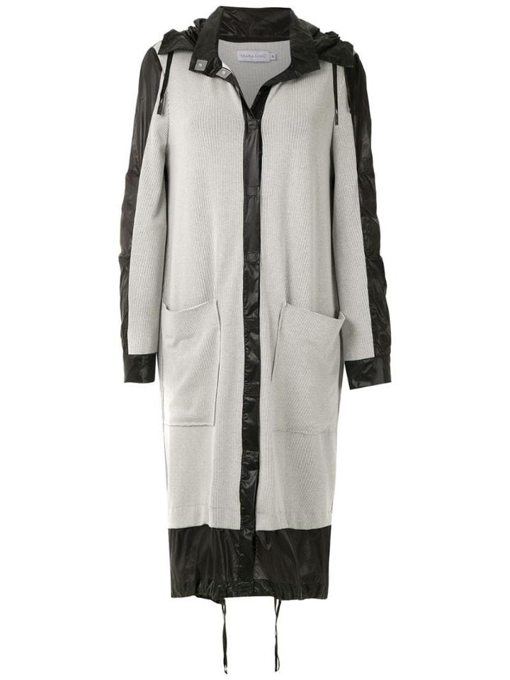 Mara Mac Panels Maxi Coat - Grey