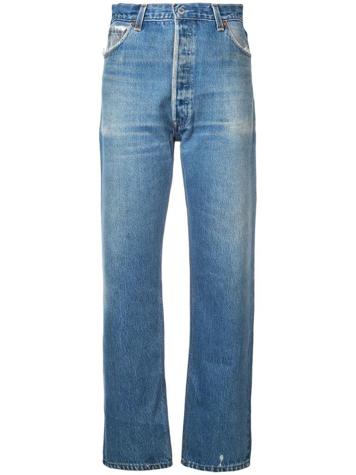 Re/done Relaxed High Waisted Jeans - Blue