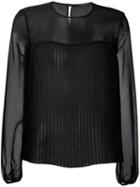 Max Mara - Ferro Sheer Blouse - Women - Silk/polyamide/polyester - 42, Black, Silk/polyamide/polyester