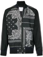 Sacai Bandana Patchwork Bomber Jacket - Black