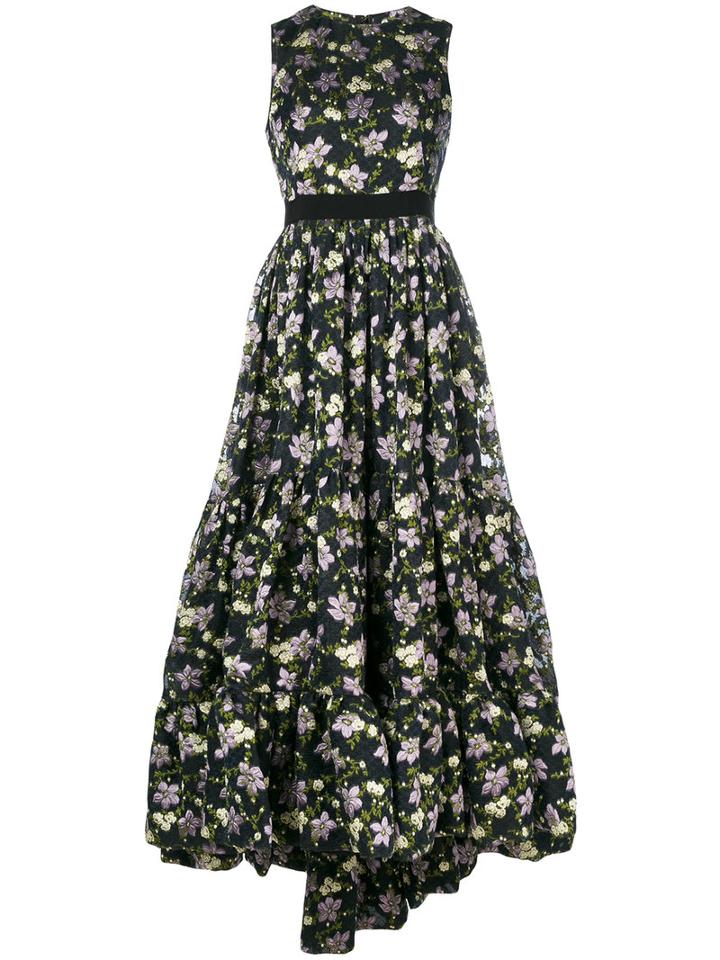 Alexander Mcqueen - Floral Brocade Gown - Women - Silk/cotton/polyamide/viscose - 38, Black, Silk/cotton/polyamide/viscose