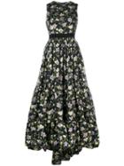 Alexander Mcqueen - Floral Brocade Gown - Women - Silk/cotton/polyamide/viscose - 38, Black, Silk/cotton/polyamide/viscose