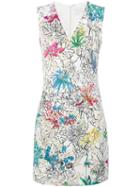 Peter Pilotto - Sleeveless Floral Print Mini Dress - Women - Polyester/spandex/elastane/acetate/viscose - 8, White, Polyester/spandex/elastane/acetate/viscose