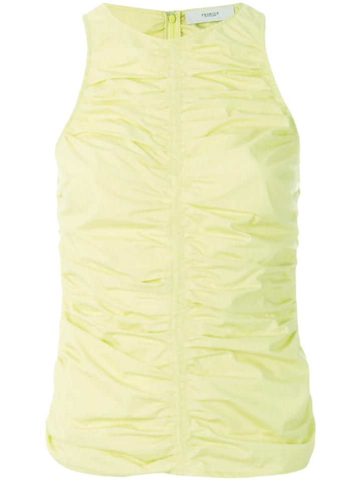 Pringle Of Scotland Gathered Pleat Top - Yellow & Orange