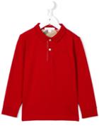 Burberry Kids Logo Polo Shirt, Boy's, Size: 7 Yrs, Red