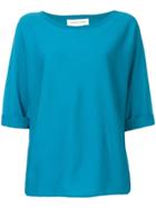 Lamberto Losani Three-quarter Sleeve Blouse - Blue
