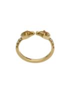 Dubini Theodora Double Drop 18kt Gold Ring - Yellow & Orange