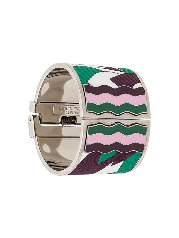 Emilio Pucci Abstract Print Cuff - Green