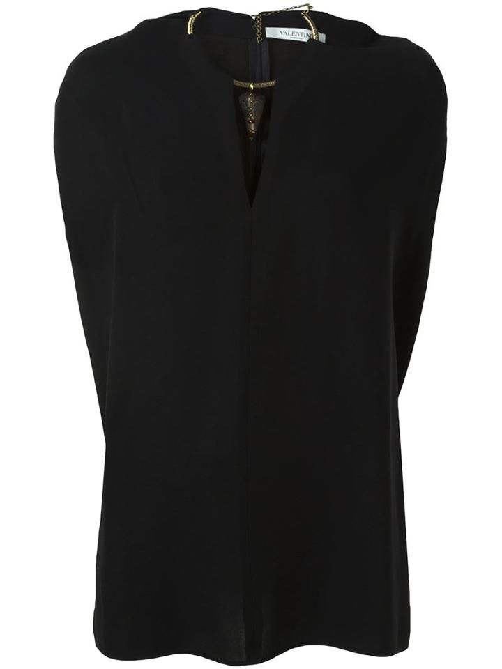 Valentino Necklace Collar Cape Blouse