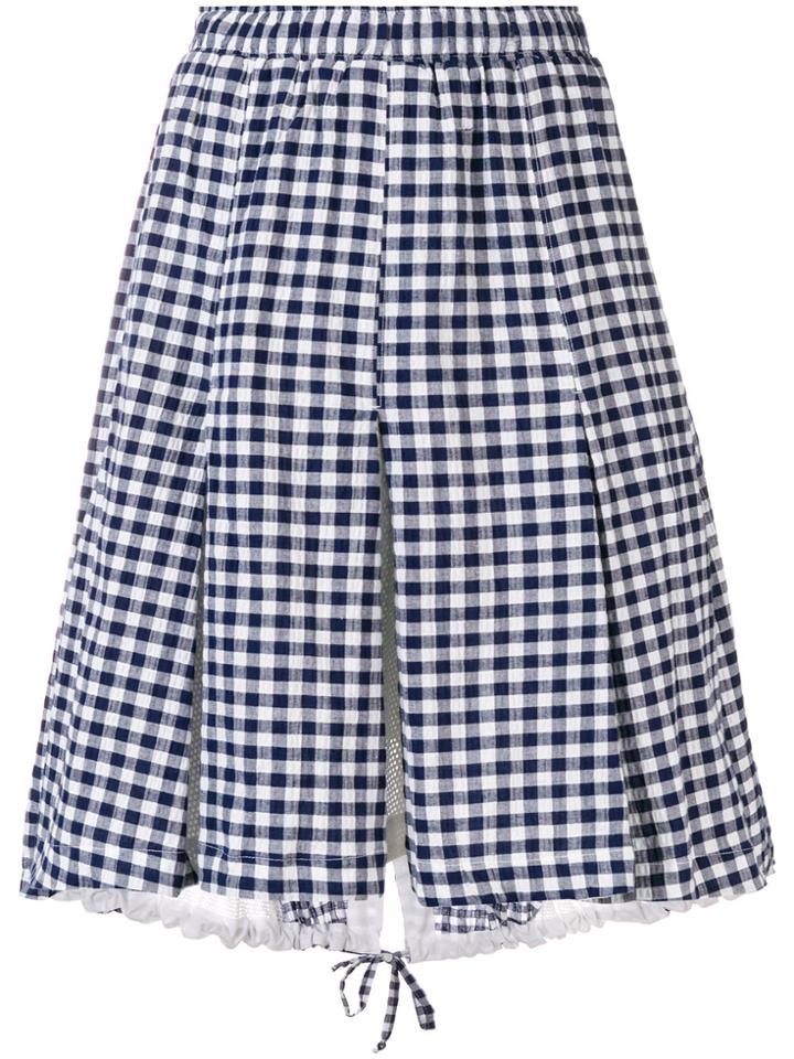 Clu Pleated Gingham Dress - Blue