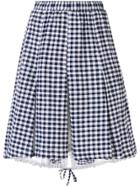 Clu Pleated Gingham Dress - Blue