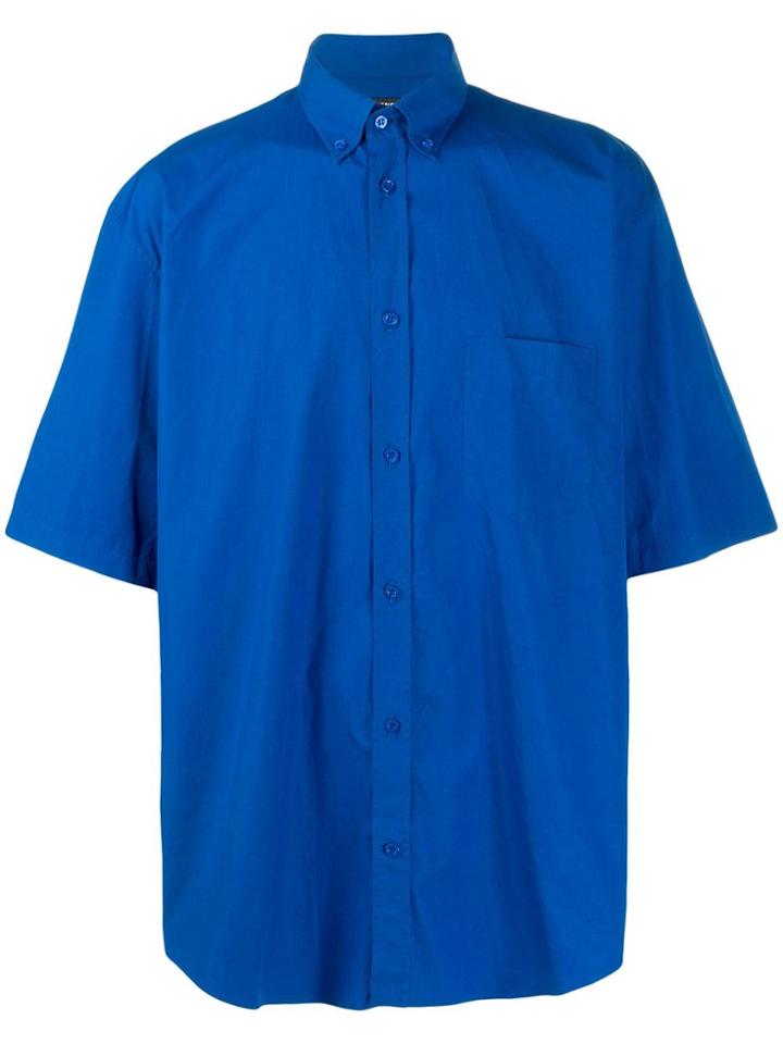Balenciaga Short Sleeved Logo Shirt - Blue