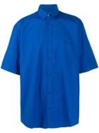 Balenciaga Short Sleeved Logo Shirt - Blue