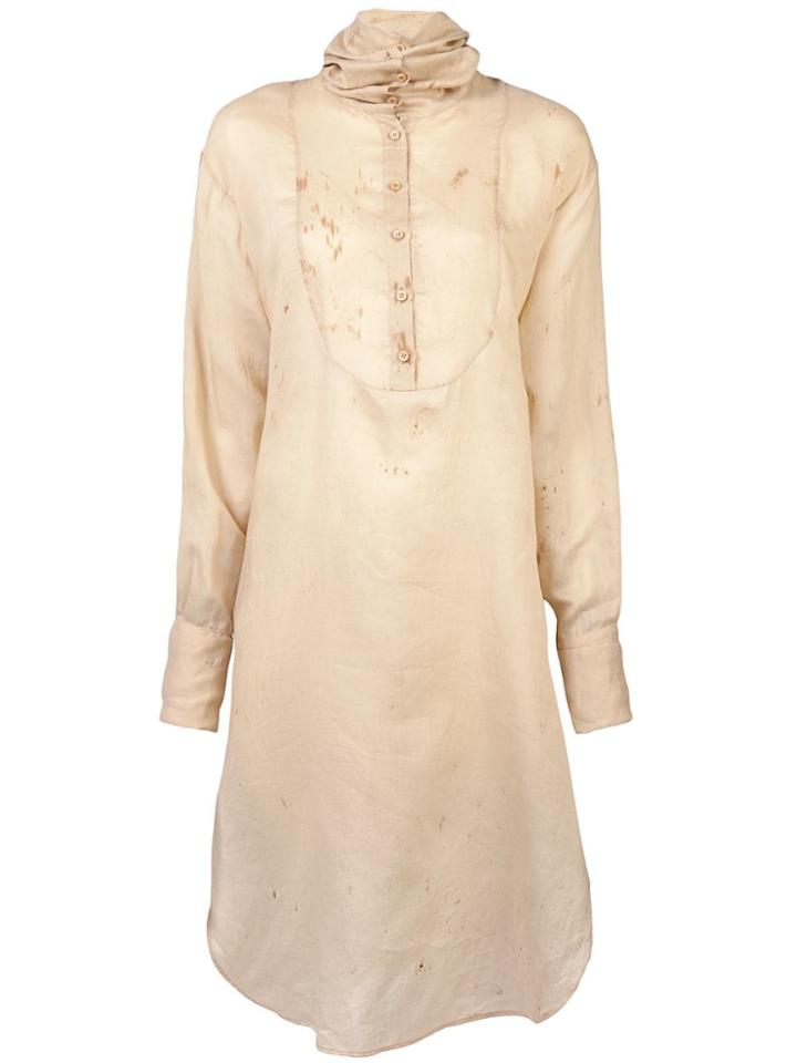 Uma Wang Midi Shirt Dress - Neutrals