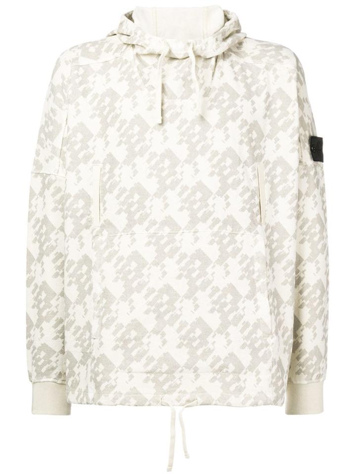 Stone Island Shadow Project Geometric Pattern Hoodie - Nude & Neutrals