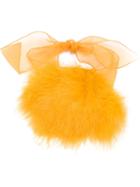 Sonia Rykiel Feather Down Bracelet, Women's, Yellow/orange, Feather Down/polyamide
