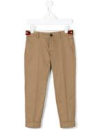 Gucci Kids - Web Bee Patch Trousers - Kids - Cotton/polyamide/polyester/spandex/elastane - 10 Yrs, Nude/neutrals