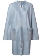 Manzoni 24 Long Sleeved Winter Coat - Blue