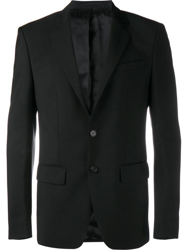 Givenchy Single Breasted Suit Jacket, Men's, Size: 48, Black, Wool/mohair/cupro/cotton